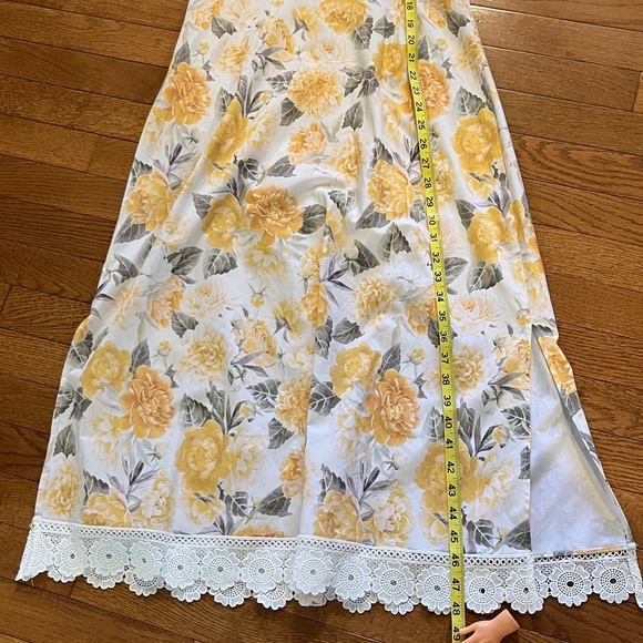 NWT Rachel Parcell Yellow Floral Midi Dress - Picture 14 of 16